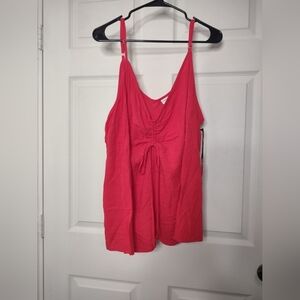 Nwt Knox rose red spaghetti strap tank top